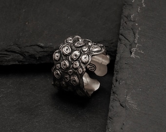 Ring i sterlingsilver med onda ögat: Gotiska ädelstensmycken i ögon, Halloween-present