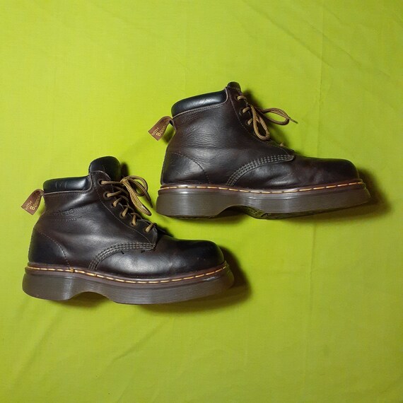 Vintage 90s Dr. Martens Dark Brown Leather Platform Ankle - Etsy