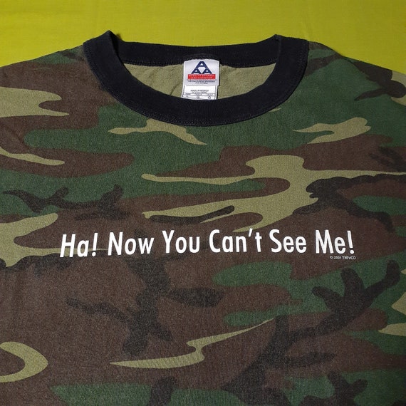 Vintage 2001 "Ha! Now You Can't See Me!" Camo Rin… - image 2