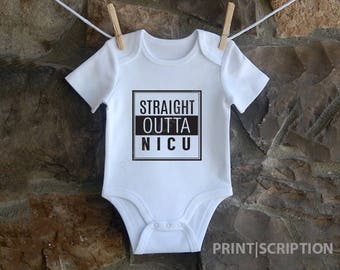 Straight Outta NICU baby | Onesie® | Custom baby clothing | Premature Onesie® | New Born Baby Suit | NICU Onesie® | Funny | NICU Graduate