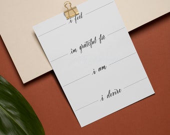 Morning Journal Page | Printable Journal Pages | Self Care Journal | Daily Journal Pages | Digital File | Instant Download