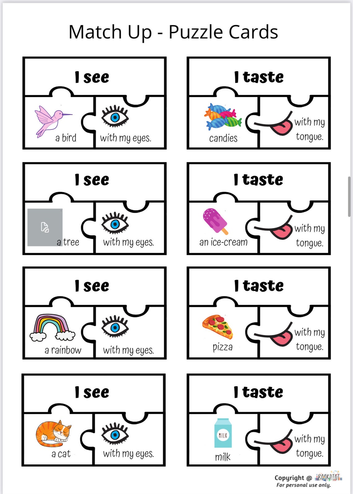 Preschool Kindergarten Printable Worksheet - Our Five Senses ...