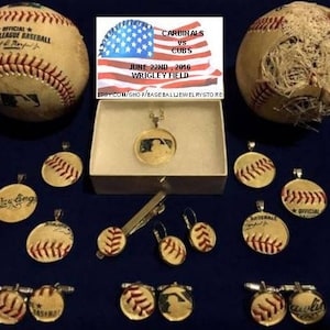 St Louis Cardinals jewelry made from MLB authenticated game used baseball : cufflinks earrings pendants tie clip Goldschmidt Molina Arenado