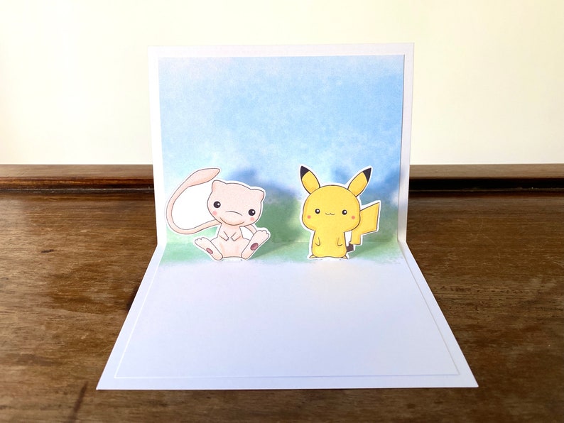 Squirtle and Charmander Handmade Popup Card Pokemon, Birthday, Valentine, Birthday, Anniversary, Missing You, Pop Up, Best Friend, Love image 6