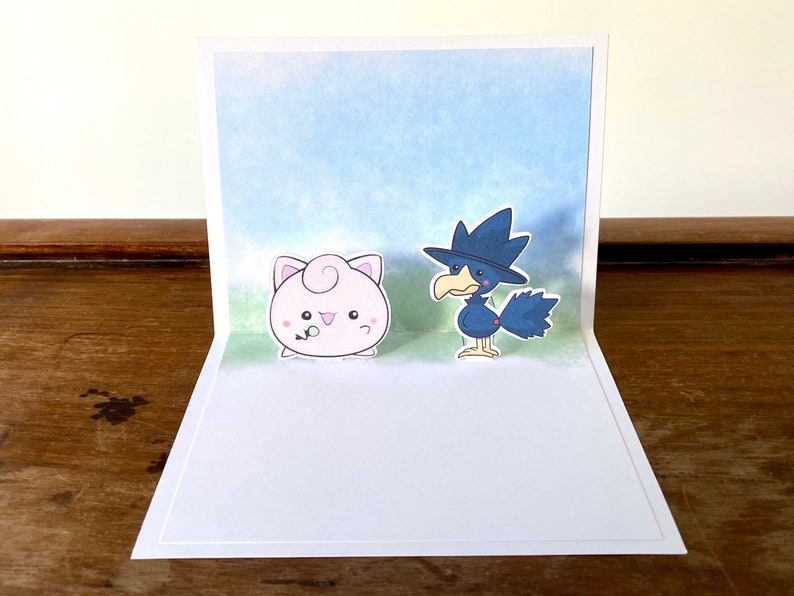 Togepi and Eevee Handmade Popup Card Pokemon, Birthday, Blank Card, Valentine, Birthday, Anniversary, Missing You, Pop Up, Best Friend image 7