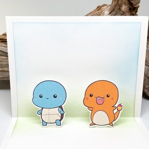 Togepi and Eevee Handmade Popup Card Pokemon, Birthday, Blank Card, Valentine, Birthday, Anniversary, Missing You, Pop Up, Best Friend image 5