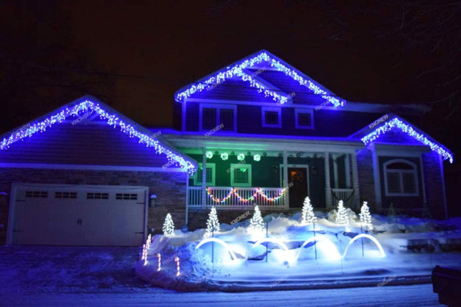 Christmas House Light Show 98.5ft 1216 LED 8 Modes Etsy