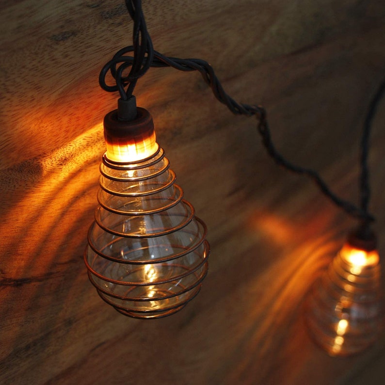 Edison Bulb String Lights 10 Bulb String Light Outdoor Etsy