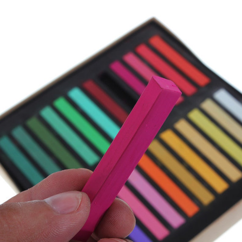 Chalk Pastels Set 48 Colors Nontoxic Temporary Pastel Square Etsy