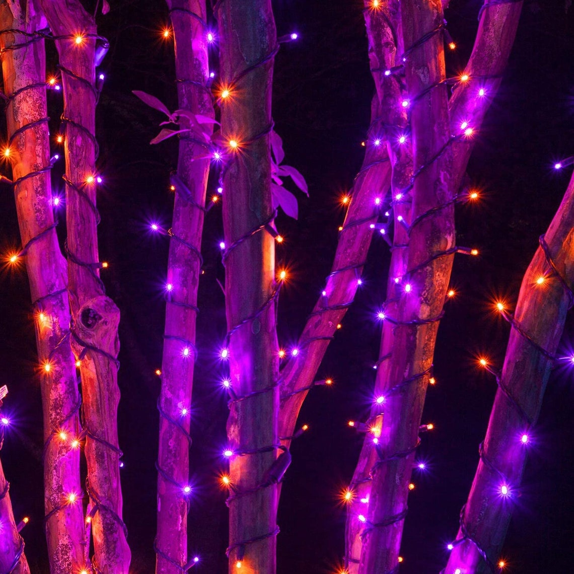 Purple Orange Halloween Lights
 Halloween Orange & Purple String Lights 300 LEDs Halloween