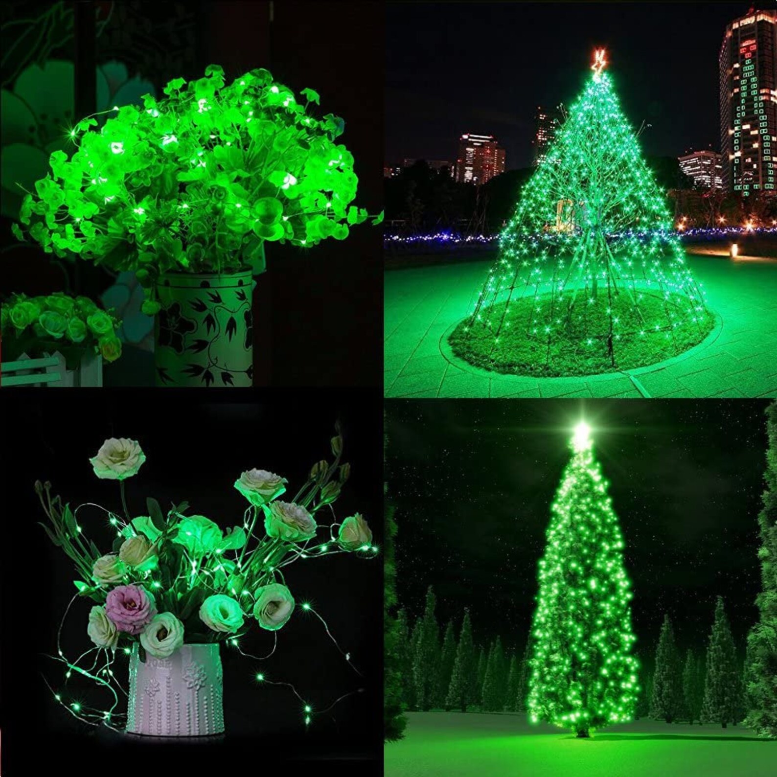 Led Xmas Tree Lights 66ft/20m 200 LED Silver Coated Copper Etsy