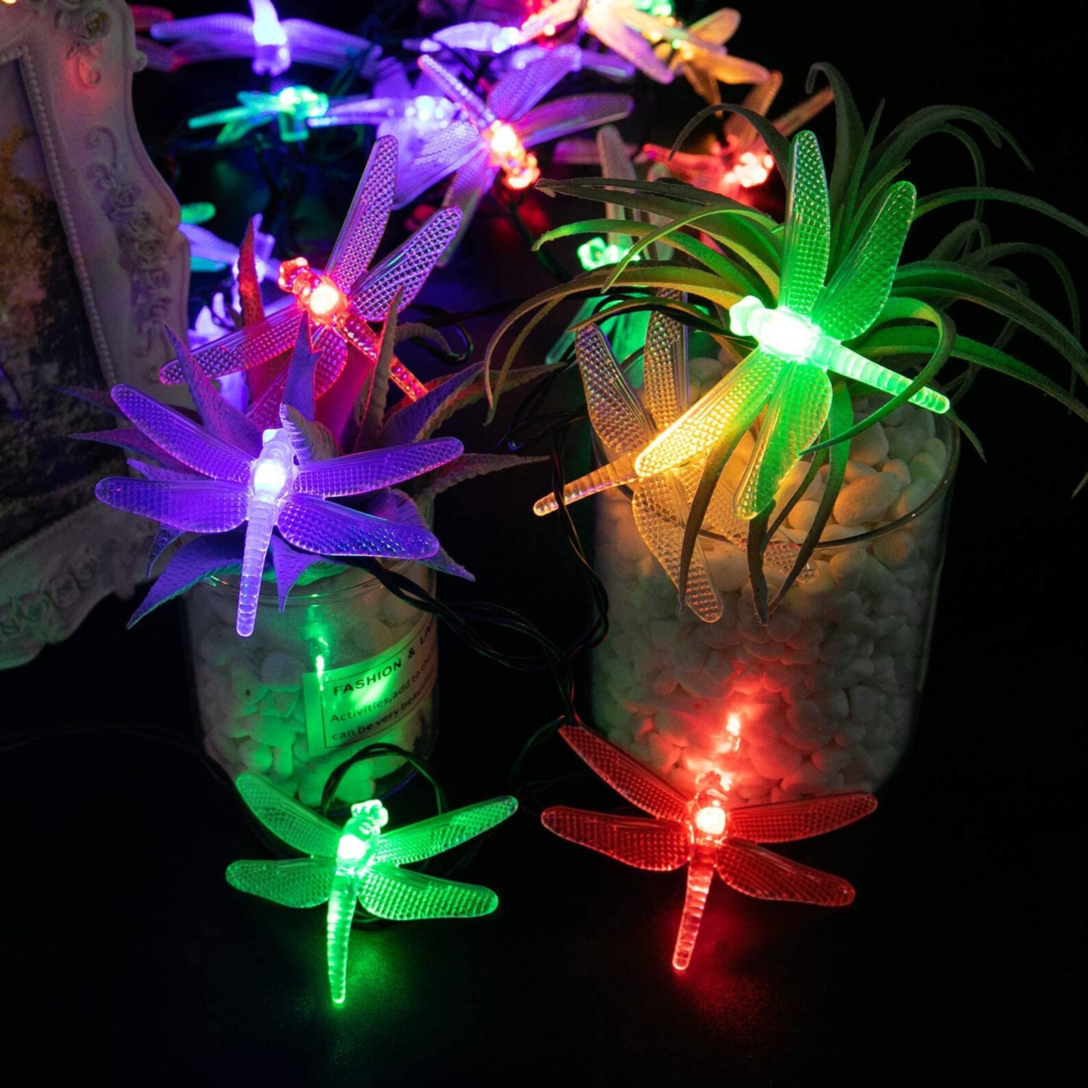 Dragonfly String Lights Outdoor Solar Powered Fairy Lights Etsy