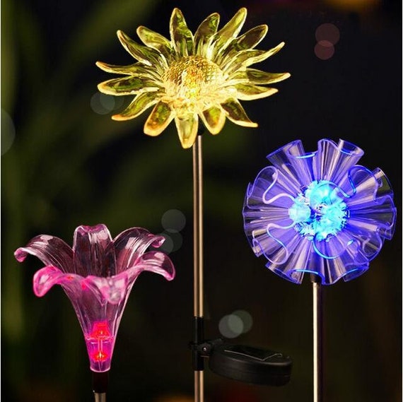 Set of 2 Garden Decoration Solar Lighthouse Garden Stake Color Change Light Set of 2 Garden Decoration Solar Lighthouse Garden Stake Color Change Light