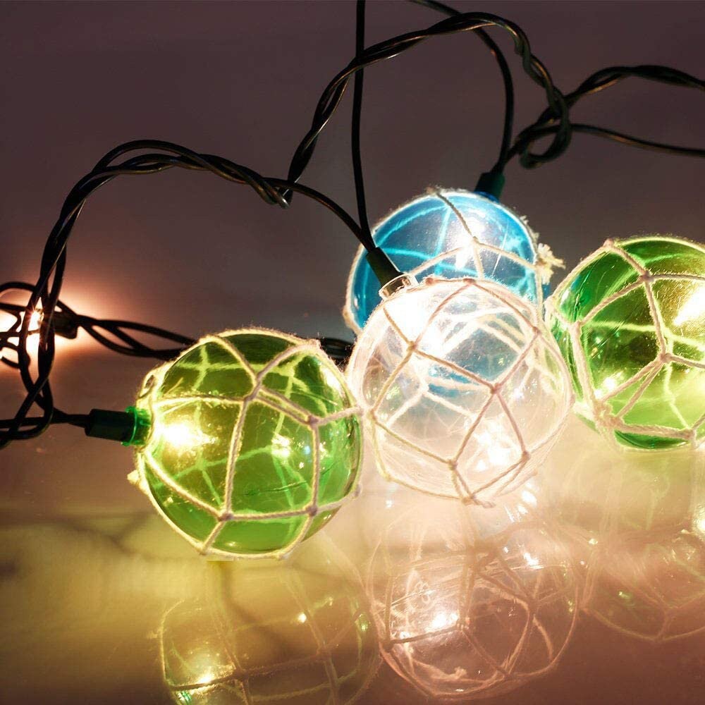 10 Leds Fishing Floats Coastal Decor Beach Style String Lights Etsy