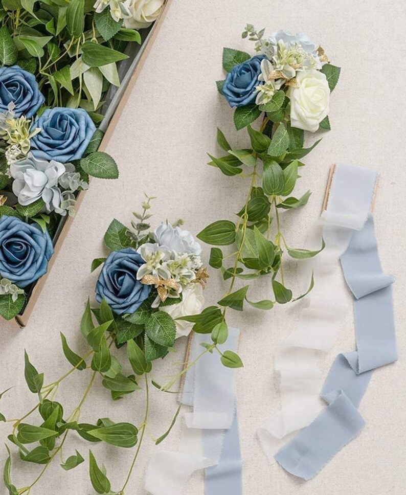 8 Pcs Wedding Aisle Chair Decorations Wedding Arch Flowers DIY | Etsy