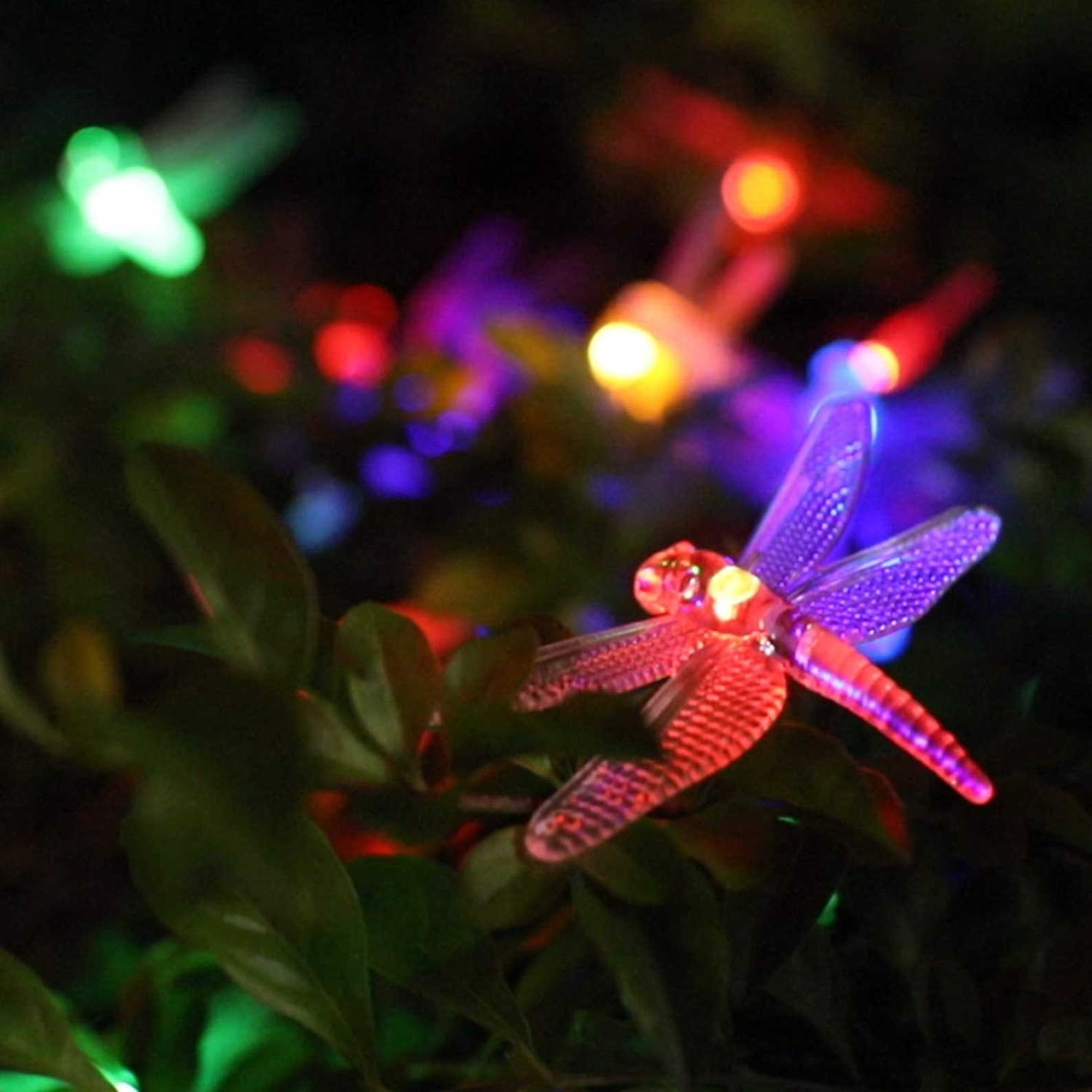 Dragonfly String Lights Outdoor Solar Powered Fairy Lights Etsy