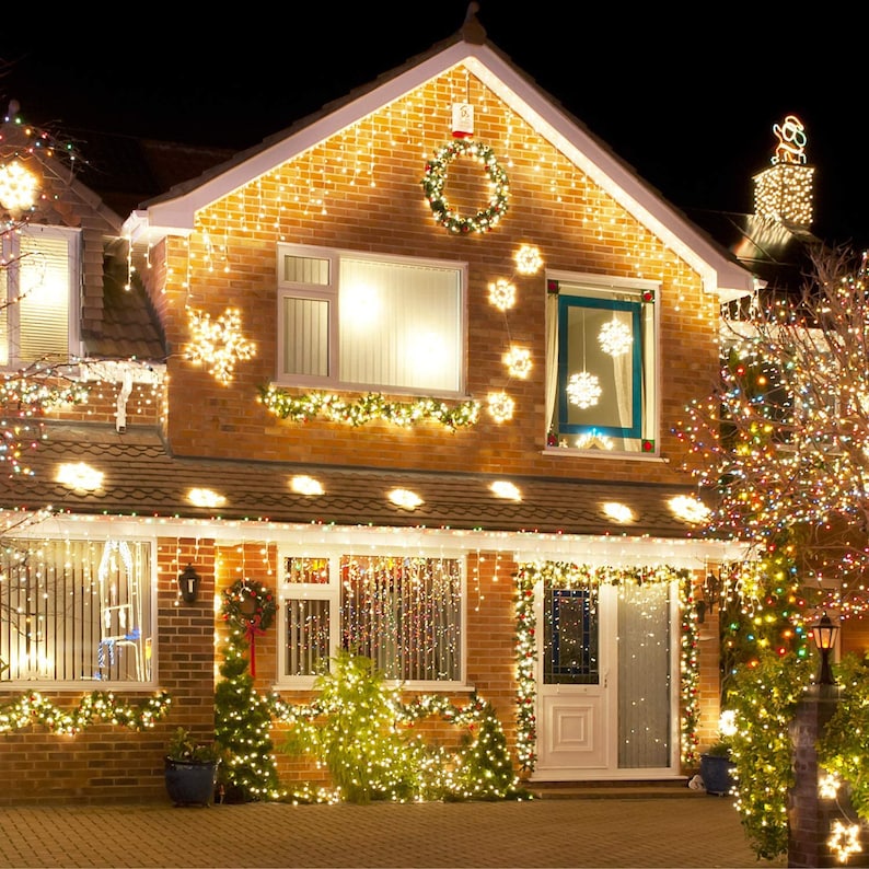 Christmas House Light Show 98.5ft 1216 LED 8 Modes Etsy