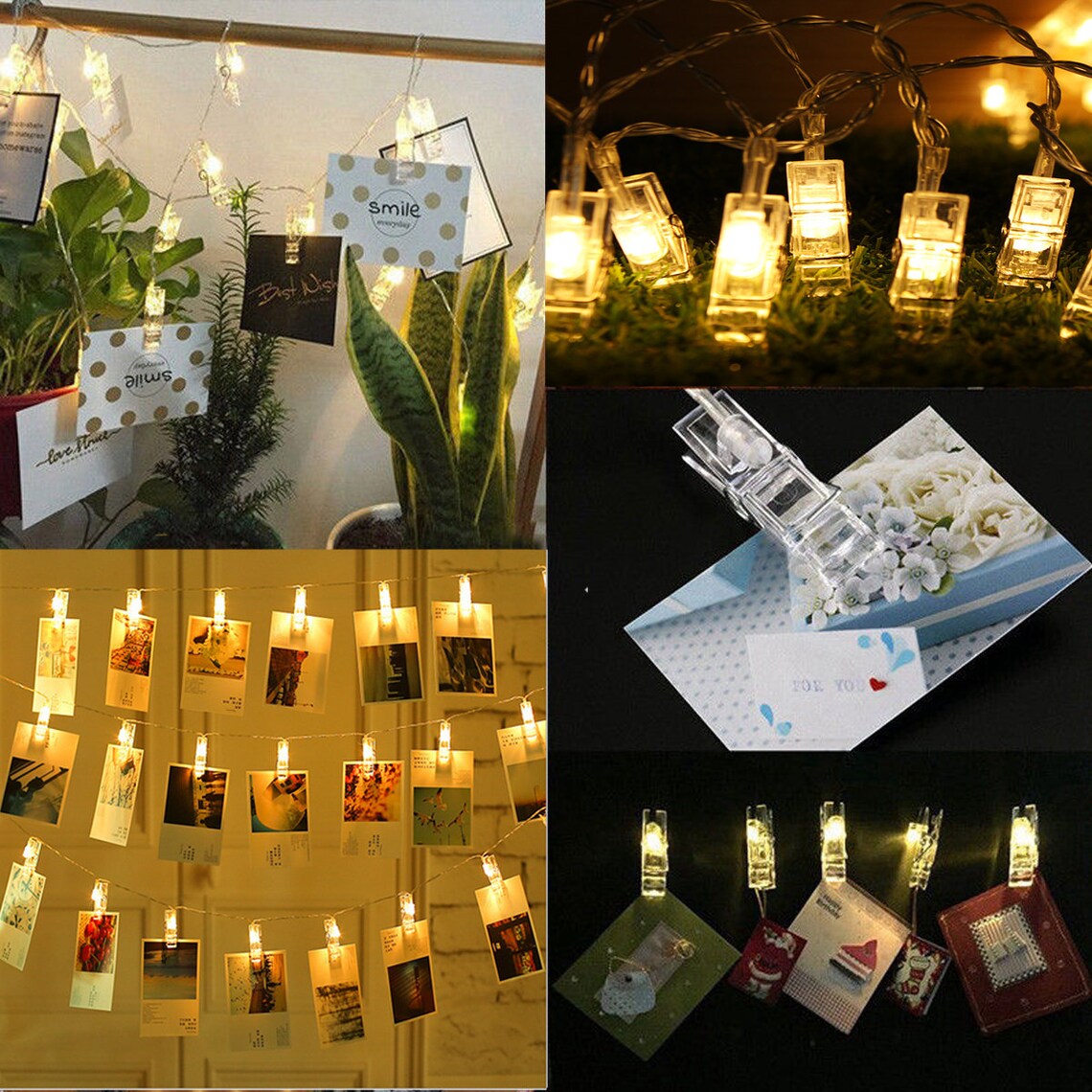 Photo Clips String Light Photo Hanging Lights Photo Hanger Etsy