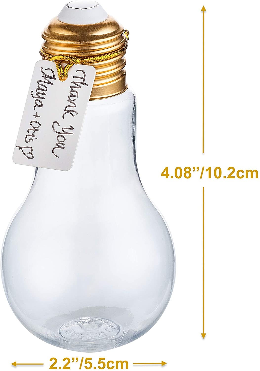 24pc Case Plastic Light Bulb Jars Silver with Labels and Etsy