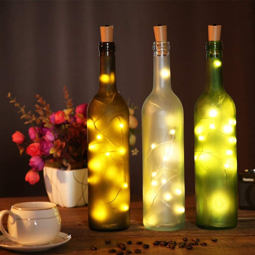 2 Pack String Light Wine Bottle Lamp for Party Decor Cork - Etsy