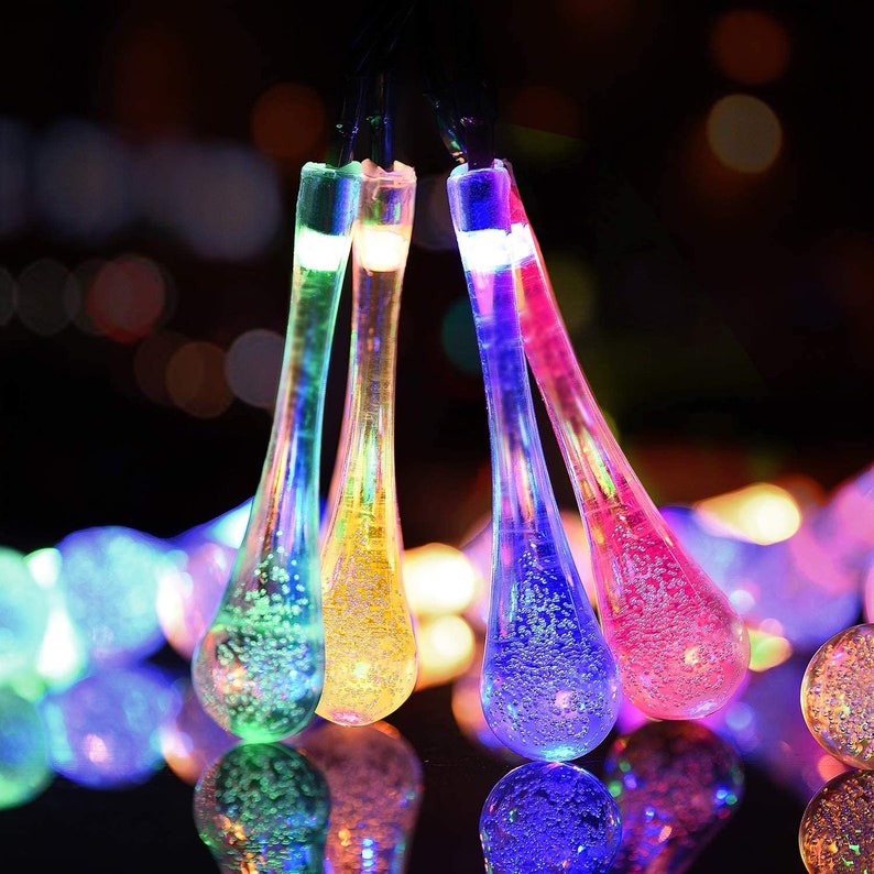 Raindrop Christmas Light Raindrop Crystal Chandelier Etsy