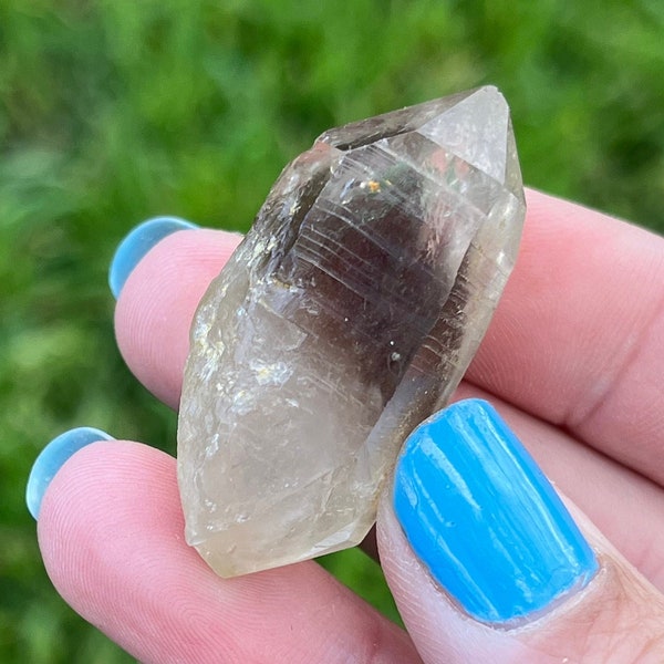 Raw Hallelujah Junction Double Terminated Smoky Quartz with Phantom | Self Collected Natural Quartz Crystal from Peterson Mountain, Nevada