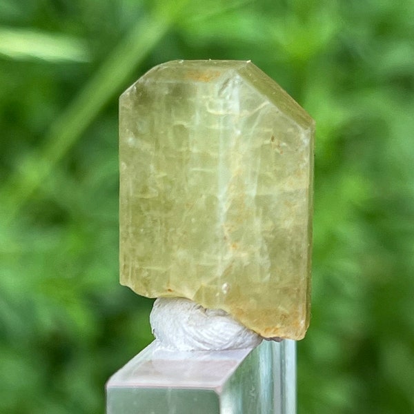 Beautiful Rare Yellow Green Apatite Crystal from Morocco | Rough Apatite Mineral Specimen | Raw Terminated Apatite Crystal