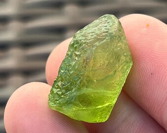 Large Raw Etched Peridot Crystal from Pakistan 6.4g | Terminated Natural Peridot Specimen | August Birthday Gift