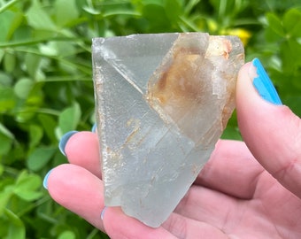 Blue Green Cubic Fluorite Crystal from Morocco | Raw Fluorite Cluster | Natural Mineral Specimen