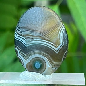 Cristal d'agate oeil de gobi | Agate de Mongolie du désert de Gobi, agate de Gobi, agate oeil | Yeux rares en calcédoine et agate | Cristaux de guérison métaphysiques