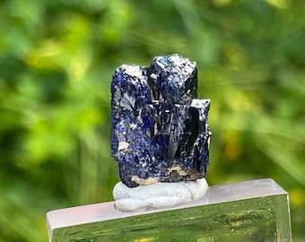Raw Azurite Crystal from Kerrouchen, Morocco | Rare Healing Crystals | Natural Deep Blue Azurite Specimen | Collectible Thumbnail Specimen