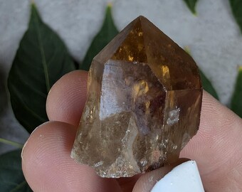 Raw Congo Citrine Point from Lwena | Untreated Solar Plexus Healing Specimen