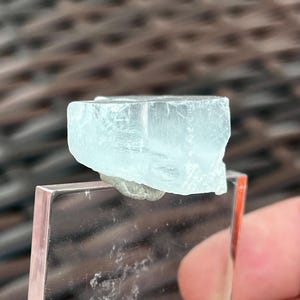 Raw Ice Blue Aquamarine Crystal from Pakistan 9.9g | Terminated Aquamarine Gemstone Specimen | High Grade Natural Aquamarine Stone