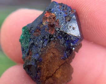 Raw Azurite Crystal from Morocco | Deep Blue Azurite for Intuition & Inner Vision | Natural Healing Crystal, Collectible Mineral