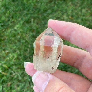 Raw Congo Citrine Point, Golden Yellow Citrine Crystal, Untreated Genuine Citrine from Lwena, Congo | Free Standing Citrine Point