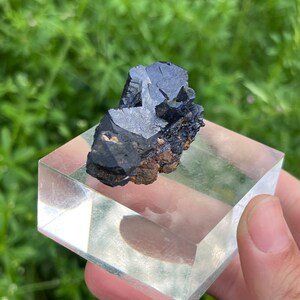 Rå terminerad azuritkristall från Kerrouchen, Marocko | Stor djupblå helande sten, spirituellt mineralprov