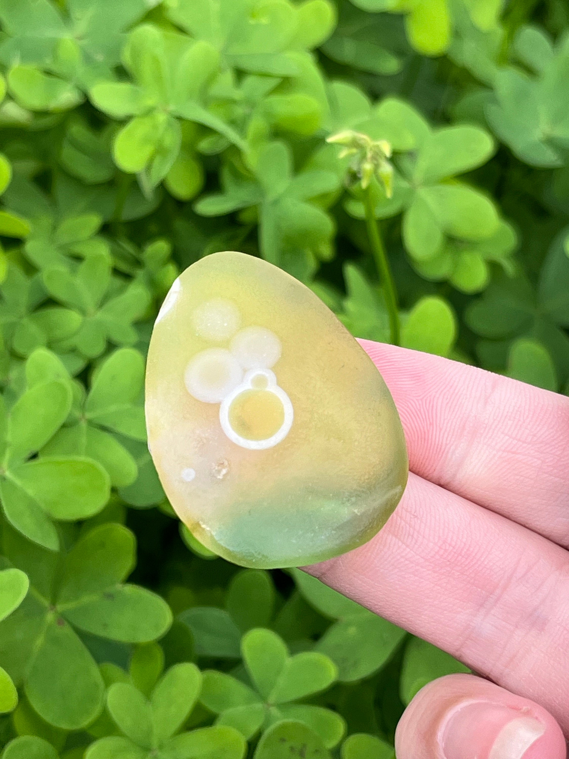 Green, Yellow, and White Gobi Eye Agate | Gobi Desert Mongolia Agate | Rare Chalcedony and Agate Eyes | Metaphysical Healing Crystals
