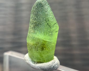 Large Raw Etched Peridot Crystal from Pakistan 5.1g | Terminated Natural Peridot Specimen | August Birthday Gift