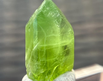 Large Raw Peridot Crystal from Pakistan 5.1g | Terminated Natural Peridot Specimen | August Birthday Gift