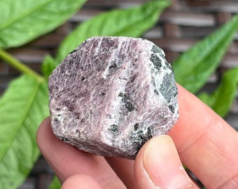 UV Reactive Raw Ruby Crystal with Record Keepers | Natural Hexagonal Fluorescent Ruby for Wisdom & Activation, High Vibration Healing Stone