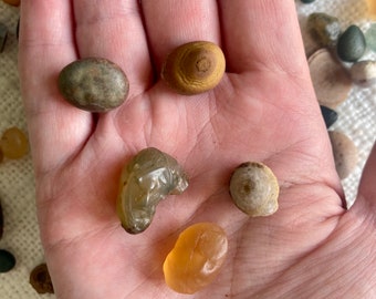 Raw Gobi Eye Agate Stones: Mongolia Desert Variety Pack