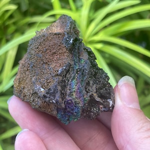 Rainbow Iridescent Turgite Specimen | Colorful Goethite & Hematite with Quartz, Botryoidal Turgite from Ojuela Mine, Mexico