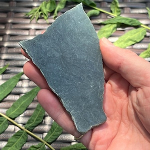 Canadian Nephrite Jade Slab: Rough Cut Lapidary Stone
