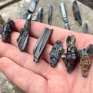 You Choose Size Raw Vivianite Blades | Natural Translucent Vivianite Spear Crystal from Brazil, Rare Healing Crystal, Mineral Specimen