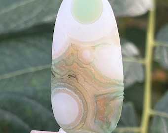 Druzy Gobi Eye Agate Crystal | Green Gobi Desert Agate, Gobi Agate, Eye Agate | Rare Chalcedony and Agate | Metaphysical Healing Crystals