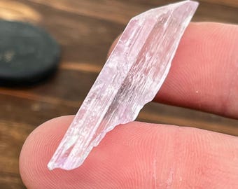 Raw Pink Kunzite Crystal | Natural Spodumene Gemstone