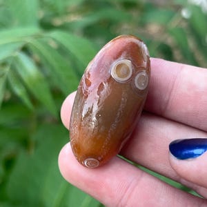 Cristal d'agate oeil de Gobi 15 g | Agate de Mongolie du désert de Gobi, agate de Gobi, agate des yeux, calcédoine rare et yeux d'agate | Cristaux de guérison métaphysiques