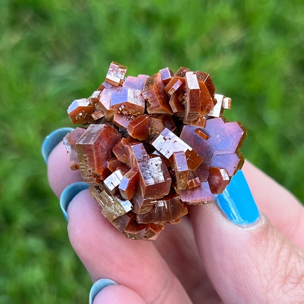 Raw Vanadinite Crystal Cluster from Mibladen, Morocco | Red Hexagonal Vanadinite Crystals | Gemmy Mineral Specimen