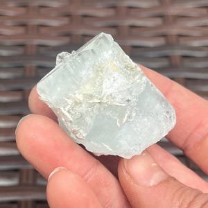 Sparkling Natural Aquamarine Crystal With Muscovite from Pakistan | Raw Aquamarine Gemstone | High Grade Aquamarine Specimen image 8