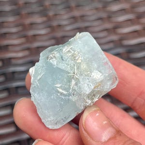 Sparkling Natural Aquamarine Crystal With Muscovite from Pakistan | Raw Aquamarine Gemstone | High Grade Aquamarine Specimen image 10